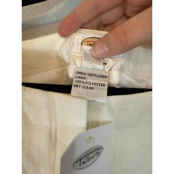 NWT Talbots Irish Linen High Waist trousers size 14 - Picture 3 of 4